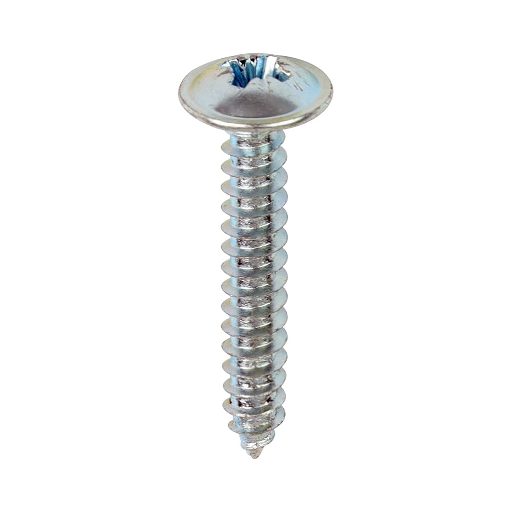 Timco Metal Tapping Screws - Pz - Flange - Self-Tapping - Zinc Box 200 00081Cfazs