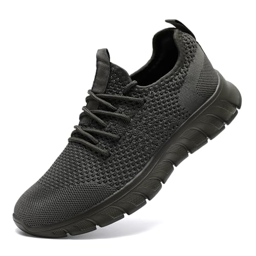 Image of Mens Running Shoes Slip On Tennis Walking Sneakers Workout Athletic Lightweight Casual Sport Shoes