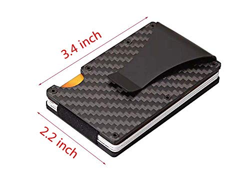 RuoFeng Carbon Fiber Wallet Money Clip Protector Credit Card Holder Wallet Clips For Men and Women (Black) - Thumbnail 4