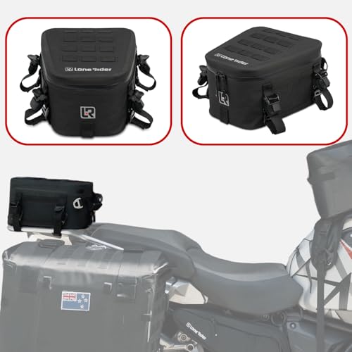 Alforja trasera para motocicleta 8 L - Bolsa impermeable semirrígida para equipaje miniatura 6