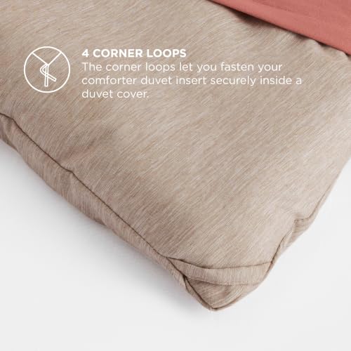 Image of Bedsure King Size Comforter Set - Sand King Comforter Set, Soft Bedding for All Seasons, Cationic Dyed Bedding Set, 3 Pieces, 1 Comforter (104 inchx90 inch) and 2 Pillow Shams (20 inchx36 inch+2 inch)