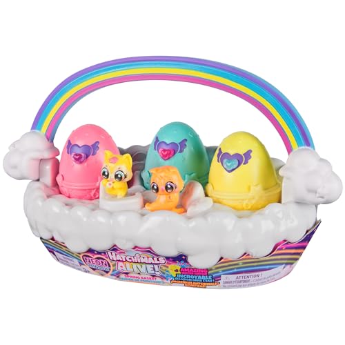 Hatchimals Alive Neon Rainbow Spring Basket & 3 Surprise Eggs, Ages 3+ - image 9