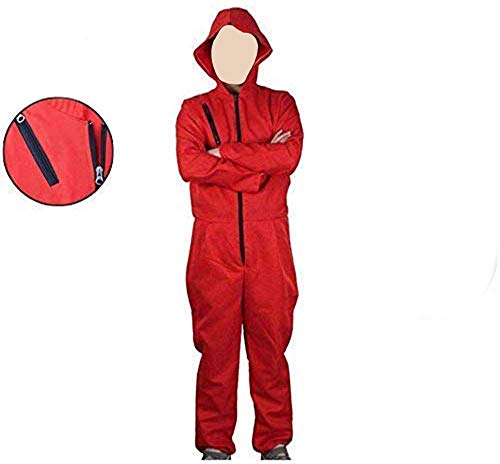 Costume La Casa De Papel, Abito per Adulti in Camera di Carta di Lino Rosso, Costume da Rapinatore La Casa di Carta per Il Costume in Maschera per La Festa di Halloween