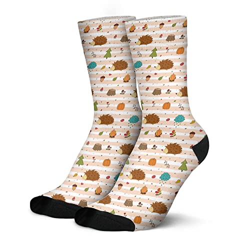 Women's and Men's Crew Athletic Socks Middle Calf Socks Novelty Cozy Casual Socks