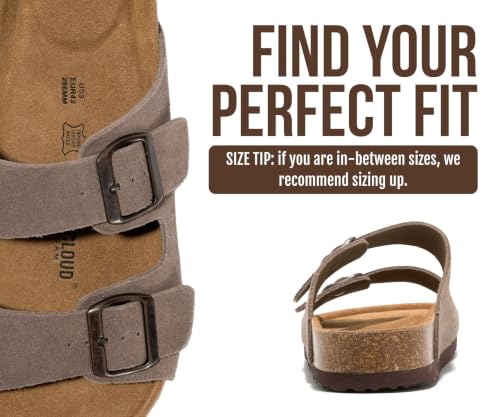 Image of Project Cloud Mens Sandals, 100% Genuine Leather Mens Slides (Heritage)