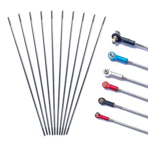10Pcs M2 9.84 Pushrod Connector 304 Stainless Steel Rod Linkage for RC Model Airplane Helicopter Boat Car DIY Parts