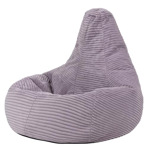 Icon Dalton Sitzsack Kinder, Lila, Flauschiger Cord Stoff,...