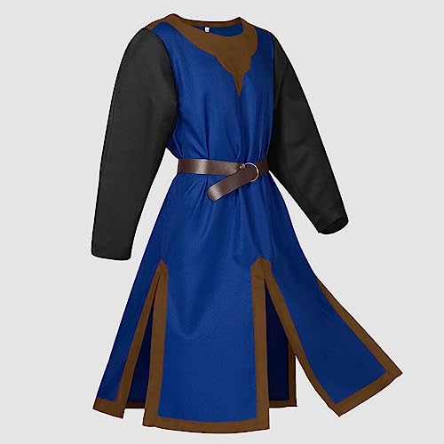 Blusa de traje medieval marrón camisas de cosplay y túnica para eventos 2