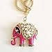 Produktbild Gifts UK® Schlüsselanhänger im indischen Stil, Elefant, Kristall, Strass, rose (Pink) - g137398