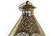 PORTAVELA METAL CRISTAL 23X23X48 DORADO