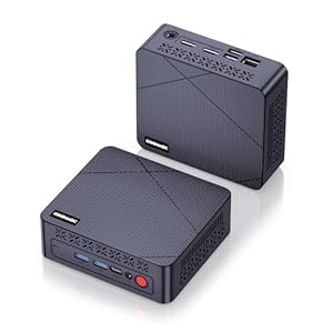 C1 in-tel Alder Lake N97 Mini PC 2.5G LAN, 16GB RAM 512GB SSD Mini Computers, Dual HDMI, Full Function USB-C, Wi-Fi 5, BT 5.0, Office/Home/Business Desktop Computer