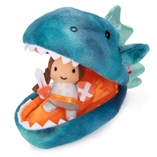 GUND Plush Pod - Dragon with Girl Knight, 9.5
