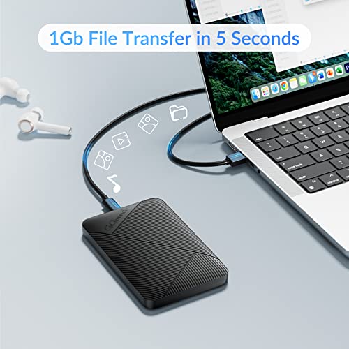 Gigimundo 2.5" Hard Drive Enclosure Tool Free, Usb C 3.1 Gen 2 To Sata Iii 6Gbps External Enclosure For 2.5Inch 7Mm 9.5Mm Ssd Hdd, Uasp Supported (Ggpw25-C3-Bk) #TOP1