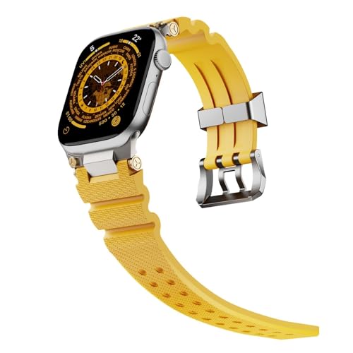 Bracelet de montre en caoutchouc premium GUMMMY pour Apple Watch Ultra 49 mm noir