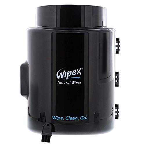 Wipex Wall Mounted Wet Wipes Black Dispenser, Upward Pull, Great for Gyms, Yoga Studios, Schools, Health & Fitness Centers