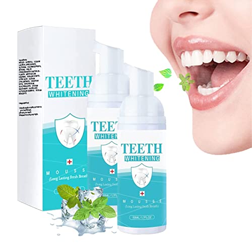 MQSHUHENMY Fantasy Ice Teeth Whitening Mousse, Teeth Whitening Mousse Foam, Teeth Whitening Foam, Fantasy Ice Teeth Whitening, Refreshing Breath Deep Cleaning Toothpaste (2Pcs)