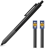 ✏️ 【Comoda impugnatura antiscivolo】 L'impugnatura antiscivolo è progettata per essere comoda da tenere e non facile da scivolare. Il peso e la struttura della matita meccanica con corpo in un equilibrio di peso ideale per scrivere e disegnare. Il design prismatico del corpo della penna è ergonomico. Ha un tocco confortevole ed è adatto per la scrittura a lungo termine.