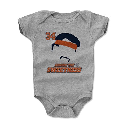 500 LEVEL Walter Payton Chicago Infant Baby Bodysuit - Walter Payton Sweetness 34 B (Heather Gray, 6M)