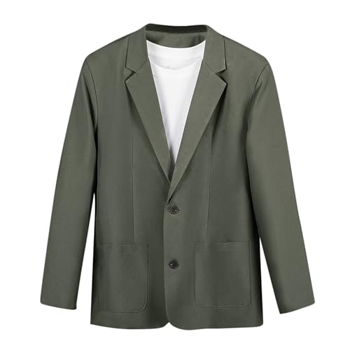 Mens Lapel Blazer Casual Sport Coats Regular Fit Two Button Suit Jacket Lightweight Sports Work Jackets with Pockets2