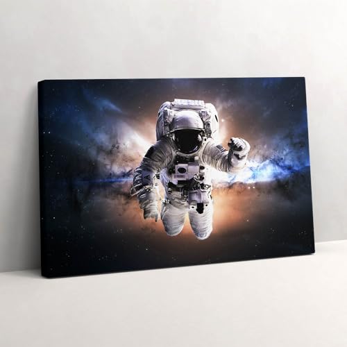 Tableau astronaute espace déco murale salon moderne impression sur toile