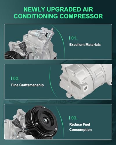 Image of SCITOO AC Compressor for INFINITI for EX35 3.5L 2008-2009, Fast Cooling Air Conditioner Compressor for INFINITI for G35 3.5L 2007-2008