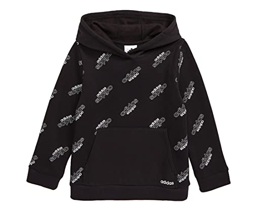 Adidas Repeat Logo pull à capuche bébé garçon noir avec motifs imprimés