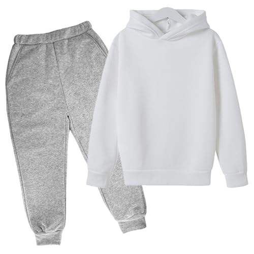 Girls Boys 2 Piece Tracksuit Athletic Sweatsuits Sets Hooded Sweatshirt and Jogger Sweatpants Clothing Sets for Kids