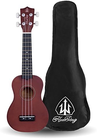 Honsing Ukulele Basswood Soprano Hawaii Guitar 21 inch Uke New Girl Kid Gift Friend Child Present(Natural color)