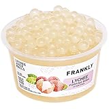 FRANKLY Popping Boba - Für Bubble Tea, Joghurt, Kuchen und Desserts (Litschi, 450g)