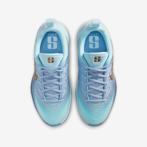 Nike Sabrina 3 "Blueprint Big Kids' Basketball Shoes (Glacier Blue/Light Armory Blue/Still Blue/Metallic Gold)4