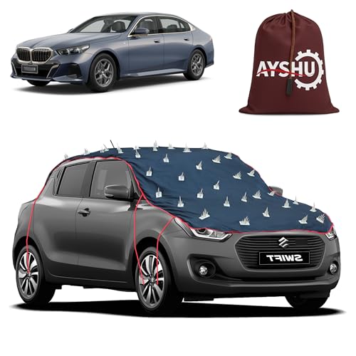 Image of AYSHU Water-Resistant Spike Car Cover for BMW 525I - Protects from Dogs, Monkeys, Dust, Sunlight & UV - Full Roof Universal Fit