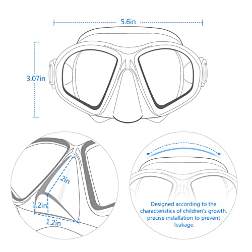 Supertrip Kids Swim Goggles, Swim Mask With Nose Cover, Tempered Glass Snorkel Diving Mask For Youth Boys Girls Age 6-14 #TOP3