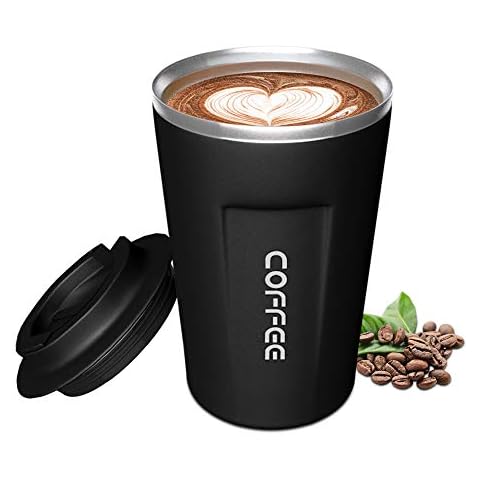 Insulated Coffee Cup, Sungkeen Travel Mug with Leakproof Lid for Coffee and Tea, Keep Drinks Hot and Cold, Vacuum Insulation Double Wall Stainless Steel Reusable Coffee Mug Cover