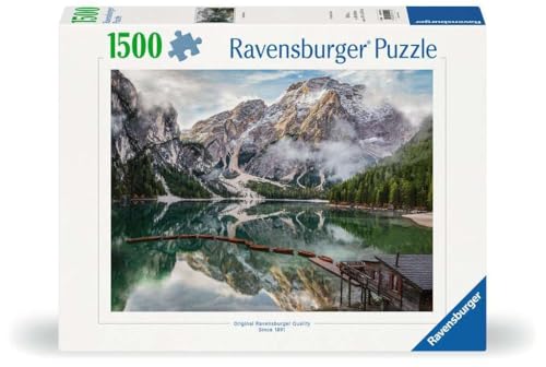 Ravensburger 12001211 - Lago Di Braies - Puzzle 1500 Pezzi – Puzzle Adulti E Ragazzi Da 14 Anni, Puzzle Natura, Puzzle Paesaggio