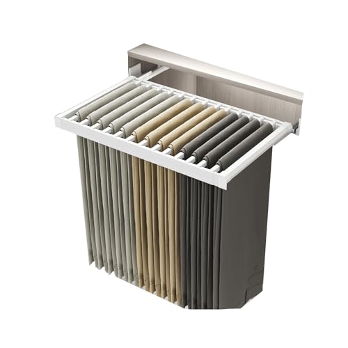 Hidden Clothes Rack with Slide Rail - Above Washing Machine, for Cloakrooms & Wardrobes, Supports Up to 30kg, Rack Only