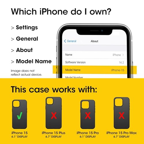 OtterBox iPhone 16e, iPhone 15, iPhone 14, and iPhone 13 (ONLY) Symmetry Series+ Case - Black, Snaps to MagSafe, Ultra-Sleek, Raised Edges Protect Camera & Screen - Non-Retail Packaging - Image 3