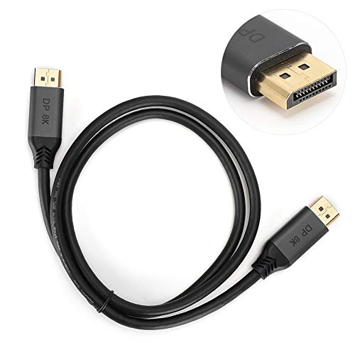 Cabo DisplayPort para DisplayPort, cabo de vídeo, fácil de usar e transportar para computador de tra