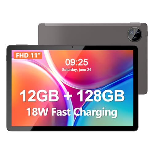 PRITOM 11 pulgadas Android 13, 4G Phone Tablet, 12 GB (6 + 6 GB de expansión), 128 GB de ROM, 8000...