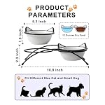 Y YHY Cat Food Bowls, 12 oz Raised Cat Bowls for Food and Water,Ceramic Elevated Pet Dishes Bowls with Stand, Cats and Small Dogs, Dishwasher Safe - Image 2