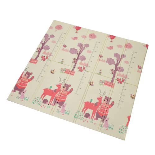 Image of CHILDLIKE BEHAVIOR Reversible Baby Play Mat 77'' x 58'' - Play Pen Tummy Time Mat & Crawling Mat Foam Play Mat for Baby Foldable Reversible Play Mat - Baby Floor Mat Infants and Toddlers (Safari)