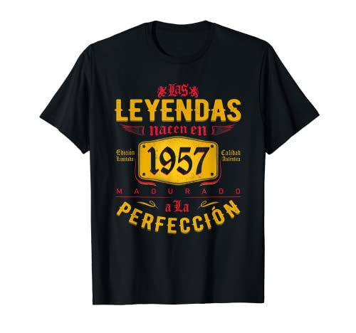 Las Leyendas nacen en 1957 Regalo de 65 años hombre mujer Camiseta