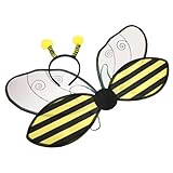 Facile et rapide à enfiler : notre ensemble d'accessoires de déguisement d'abeille est conçu pour être facilement changé, ainsi un confort optimal pour les costumes de cosplay d'enfants lors de spectacles, kit de déguisement d'abeille, déguisement d'abeille pour fille