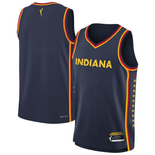 Indiana Fever WNBA Youth 4-20 Navy Explorer Edition Blank Jersey - 5/6