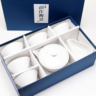 宝瓶 ・ 湯冷まし ・ 茶碗 セット 白磁 茶器