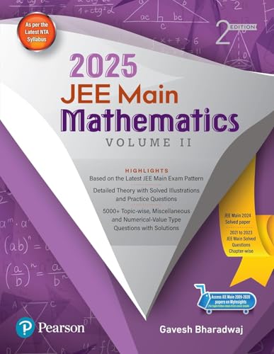 Image of PEARSON JEE Mains Mathematics Vol 1 & 2, Set of 2 Books with 2021-2024 Solved PYQs, QR Code for Online Resources, for 2025 Exams