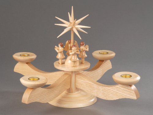 Albin Preissler Candle Holder - 4 Angels Natural - 26 cm / 10.2 inch
