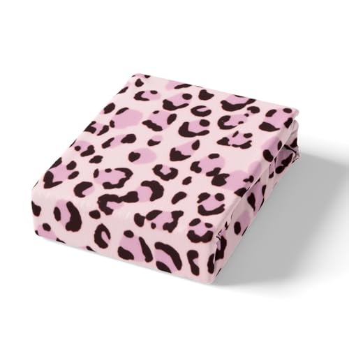 Housse de couette léopard rose parure de lit guépard safari pour ado
