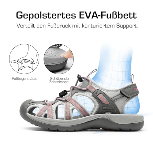 DREAM PAIRS Women's Hiking Sandals Adventurous Summer Sports Shoes Outdoor4