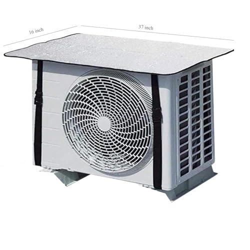 Image of LOGRO Split AC Cover for Outdoor Unit, Heat-Insulated, Weather-Resistant, AC Lifespan Extender, Energy Efficient Protector Outdoor Unit(Pack Of 1 Piece)