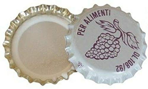 Viridex Packung mit 100 Kronkorken, 26 mm, für Wein, UV-Design, Lithium-Graphit-Emaille